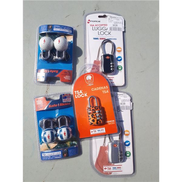 Lot of 5 New Luggage Locks