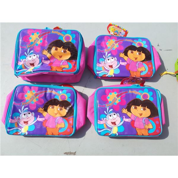 Lot of 4 New Dora the Explorer Lunch Bags