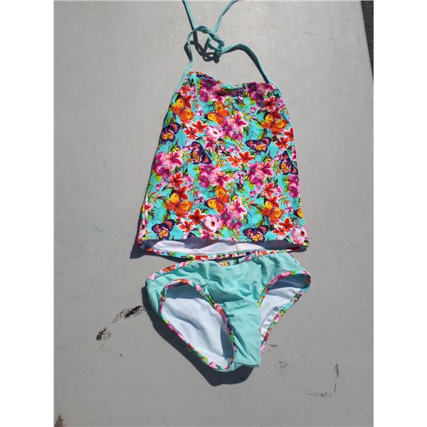 NWT Girls Skechers 2 Piece Swimsuit - Sz 8
