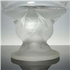 Image 4 : 2pc Frosted and Clear Glass Compotes with Bird Motif