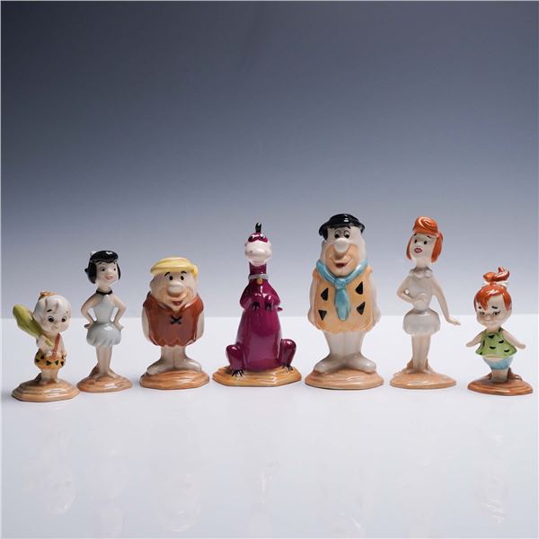 7pc Royal Doulton John Beswick Figurines, The Flintstones