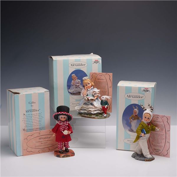 3 Madame Alexander Figurines, Alice in Wonderland Series
