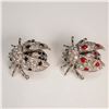 Image 1 : 2pc Landau Crystal Ladybug Brooch Set