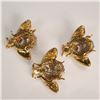 Image 2 : 3pc Nat Landau Hyman Bug Brooch Set with Pave Crystals