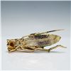 Image 2 : Gold Tone Grasshopper Brooch with Crystals and Enamel