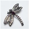 Image 5 : 2pc Bejeweled and Enamel Winged Insect Brooches