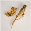 Image 2 : 2pc Gold Tone Bird Brooch and Fur Clip Lot