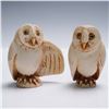 Image 1 : 2pc Harmony Kingdom Treasure Jests Owls, Franklin & Eleanor