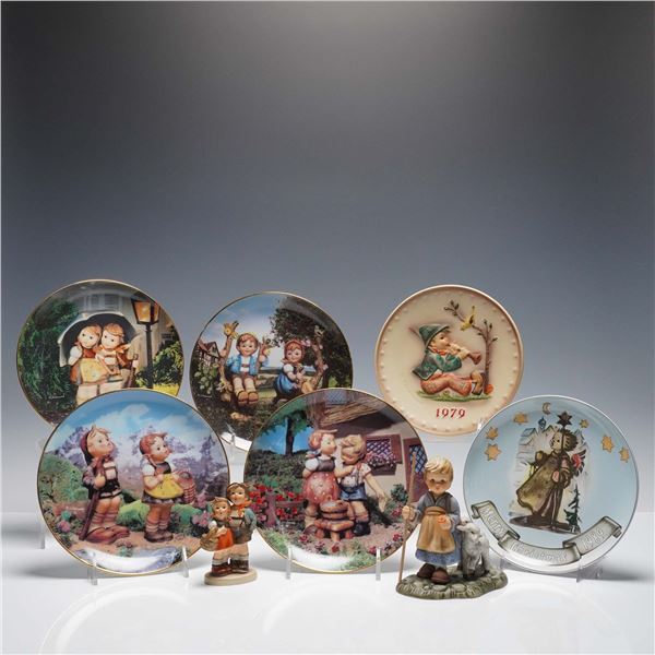 8pc Collection of Goebel M.I. Hummel Figurines and Collector Plates