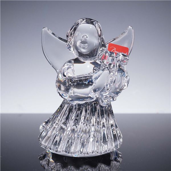 Baccarat Crystal Figurine, Angel with Harp