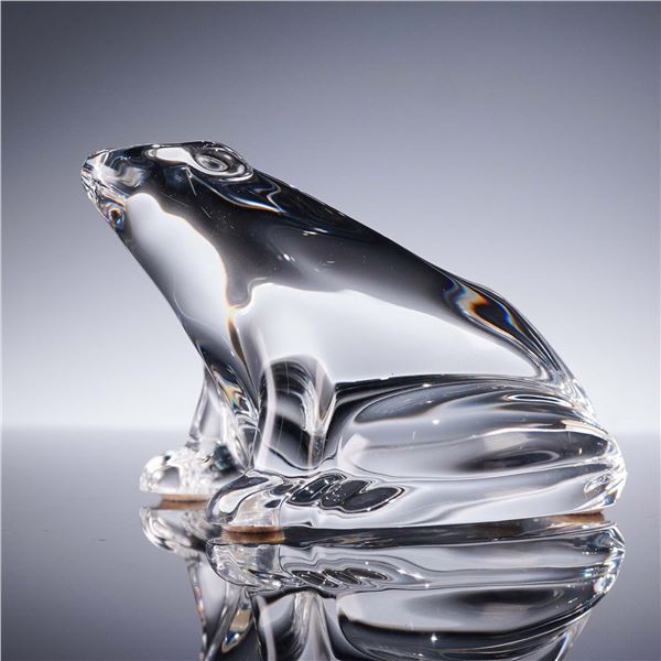 Baccarat Crystal Figurine, Frog