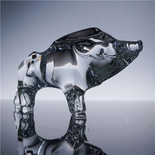 Baccarat Crystal Wild Boar Figurine