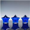 Image 2 : 3pc Rosenthal Blue Crystal Star Paperweights with Boxes