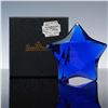 Image 6 : 3pc Rosenthal Blue Crystal Star Paperweights with Boxes