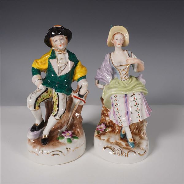 2pc Occupied Japan Porcelain Figurines