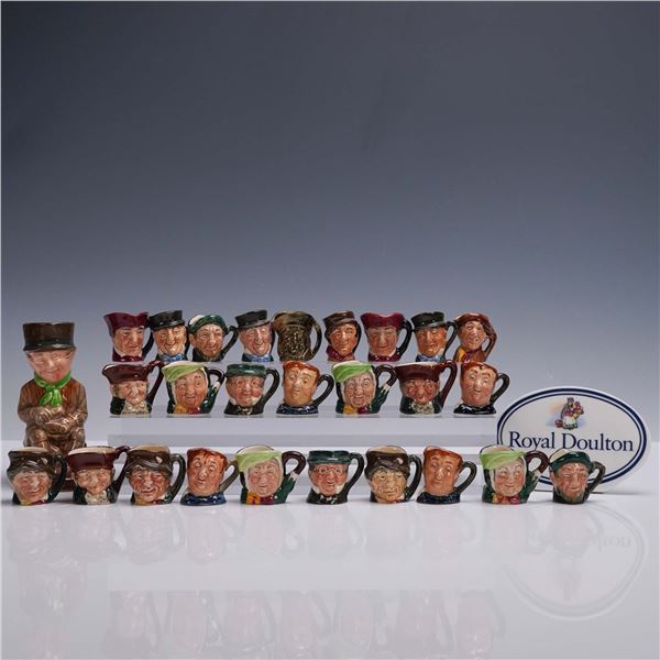 28pc Royal Doulton Character Jugs, Toby Jug, and Plaque Collection