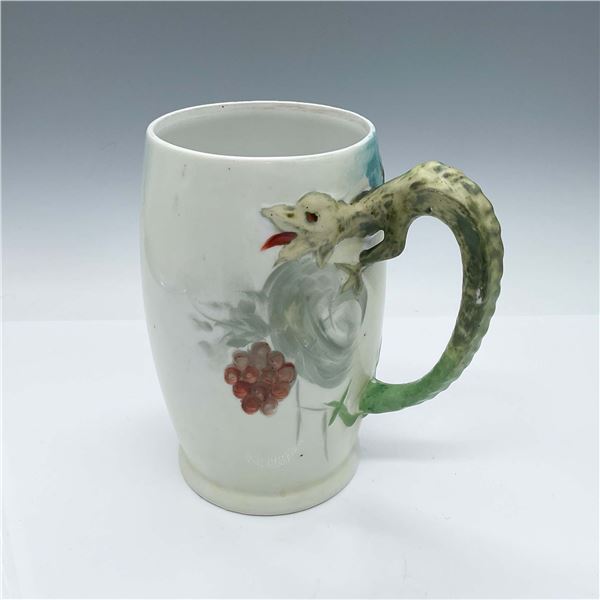 Vintage Classic Bavaria Dragon Handle Mug with Blackberries