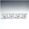 Image 1 : 4pc Italian Pottery Cups with Fleur de Lis Relief