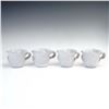 Image 2 : 4pc Italian Pottery Cups with Fleur de Lis Relief