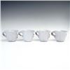 Image 3 : 4pc Italian Pottery Cups with Fleur de Lis Relief