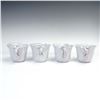 Image 4 : 4pc Italian Pottery Cups with Fleur de Lis Relief
