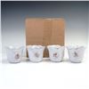 Image 7 : 4pc Italian Pottery Cups with Fleur de Lis Relief