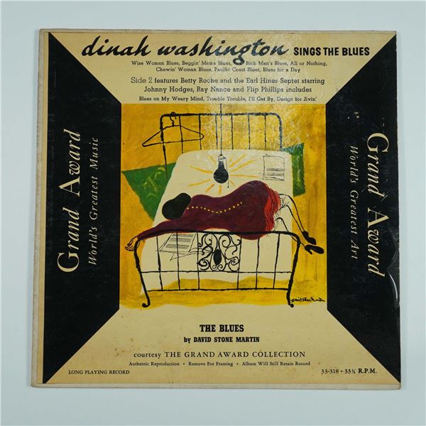 Dinah Washington Sings the Blues LP, Grand Award Records