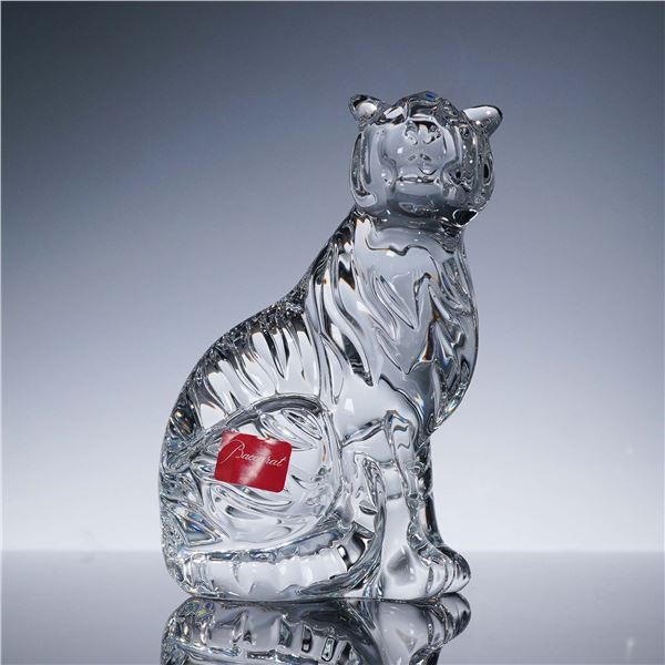 Baccarat Crystal Figurine, Tiger