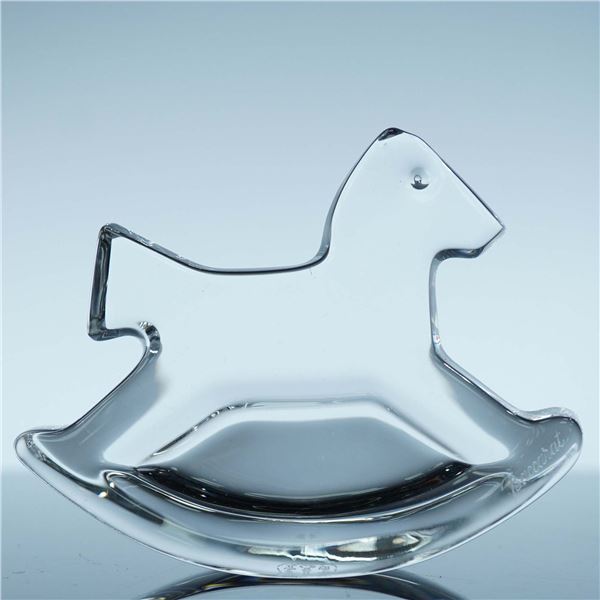 Baccarat Crystal Rocking Horse Figurine