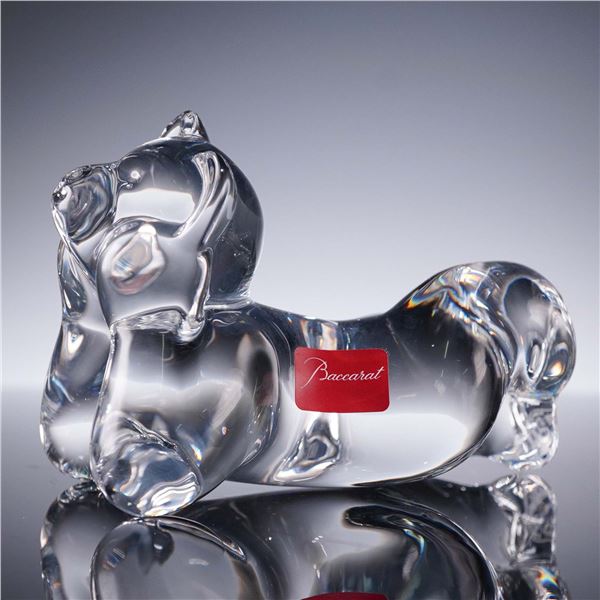 Baccarat Crystal Teddy Bear Figurine with Original Box