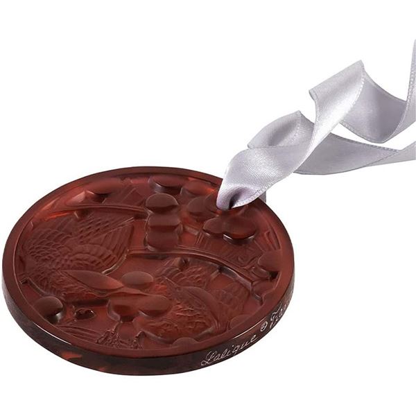 Lalique Crystal Red 2021 Ornament, Merles et Raisins - Sealed Box