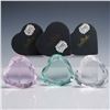 Image 5 : 3pc Rosenthal Crystal Heart Paperweights with Boxes