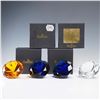 Image 9 : 4pc Rosenthal Faceted Crystal Diamond Paperweights with Boxes