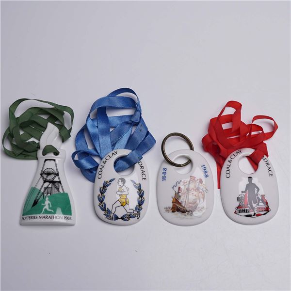 4pc Royal Doulton Ceramic Keyrings
