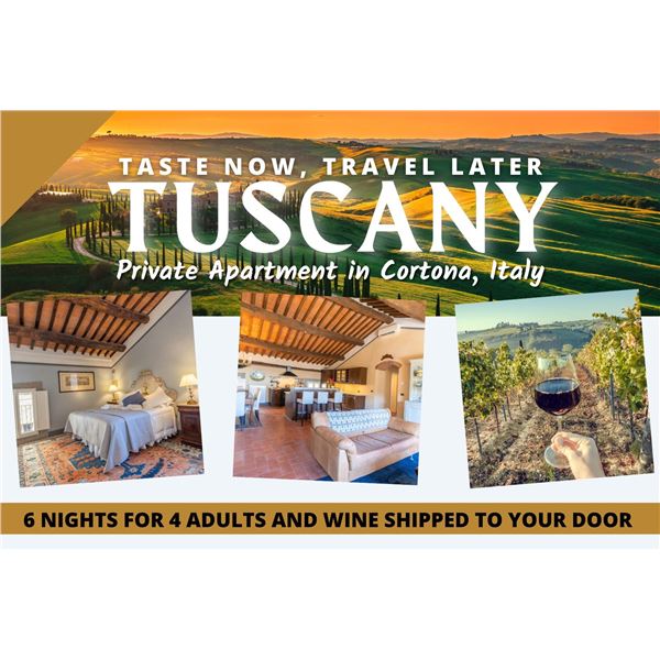 6 Nights in Cortona Italy for 4
