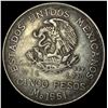 Image 2 : 1951-M Mexico Silver 5 Peso Hildalgo NEARLY UNCIRCULATED