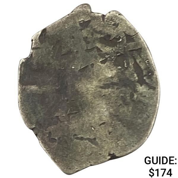 1500s-1600s Spanish Colonial Silver Cob NEARLY UNCIRCULATED