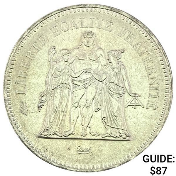 1977 France .8681oz Silver 50 Francs UNCIRCULATED