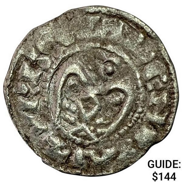 1100-1225 Crusades France Silver Denier NEARLY UNCIRCULATED