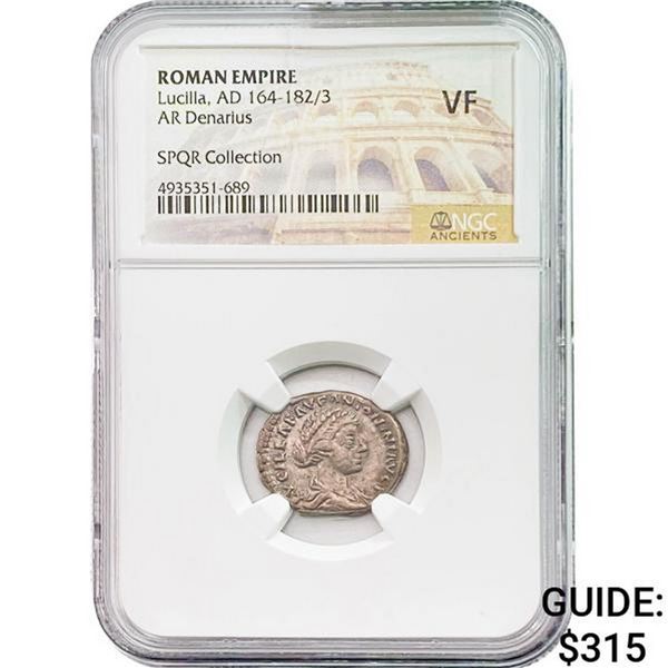 Roman Lucilla AD 164-182/3 Silver Denarius NGC VF