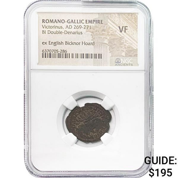 Romano-Gallic Victorinus 269-271 BI Dbl-Denarius NGC VF