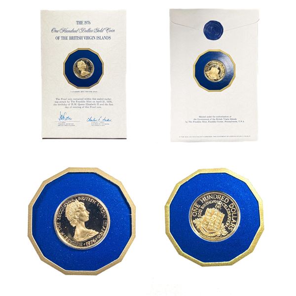 1976 $100 Gold Coin Virgin Islands (.2054 AGW)
