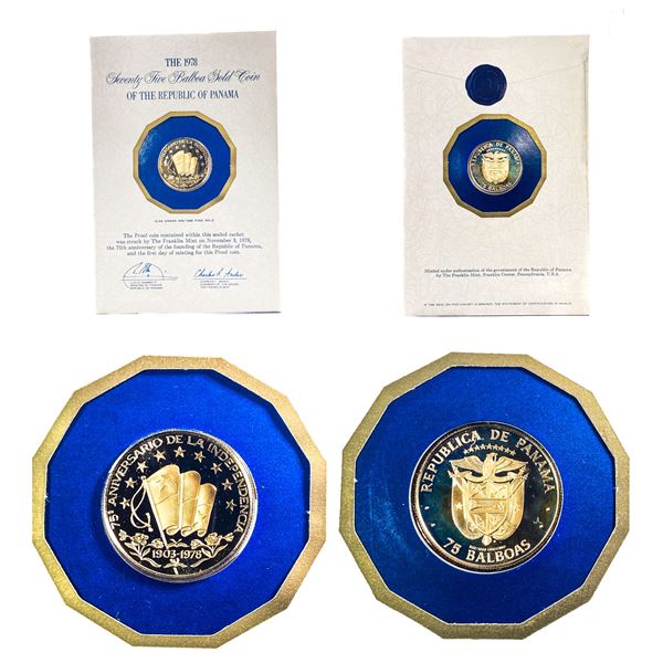 1978 75 Balboa Gold Coin (.1704 AGW)
