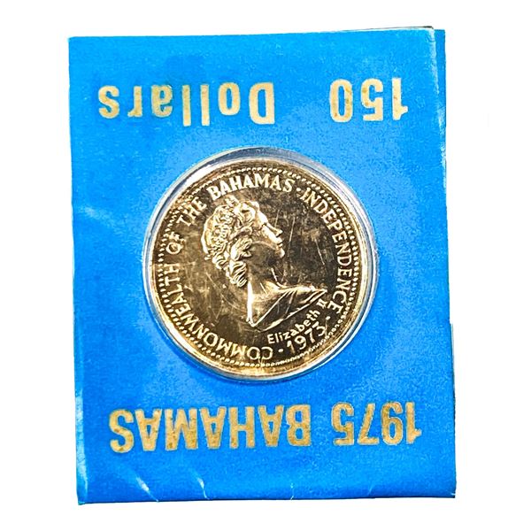 1975 Bahamas $150 Gold Coin (.2415 AGW)