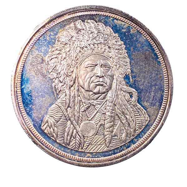 5 oz Silver Running Antelope Round