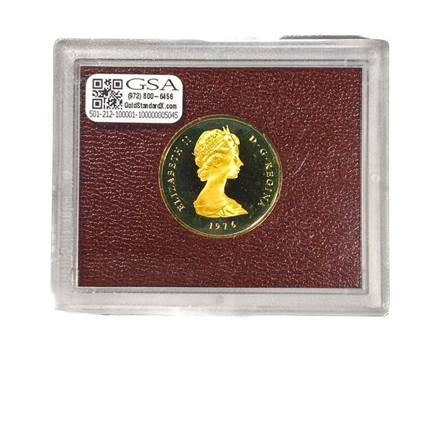 1976 Turks & Caicos Islands 100 Crowns Gold .2896oz