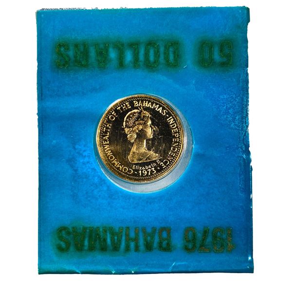 1973 $50 Gold Coin Bahamas (.0805 AGW)