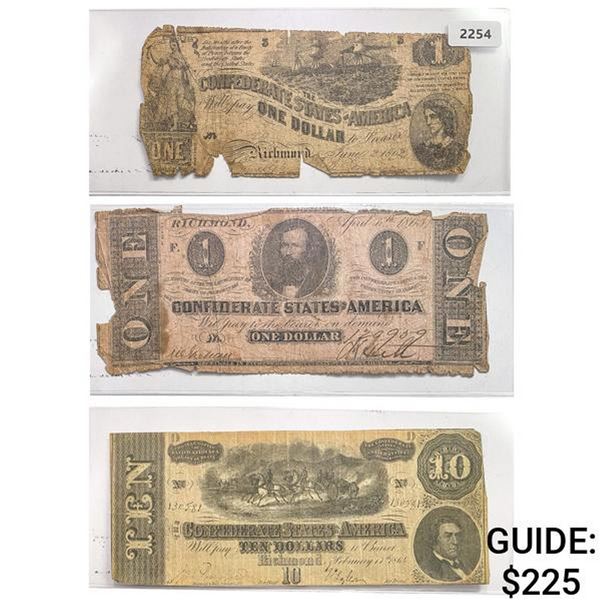 [3]1862-1864 $1/$10 Confederate States Notes