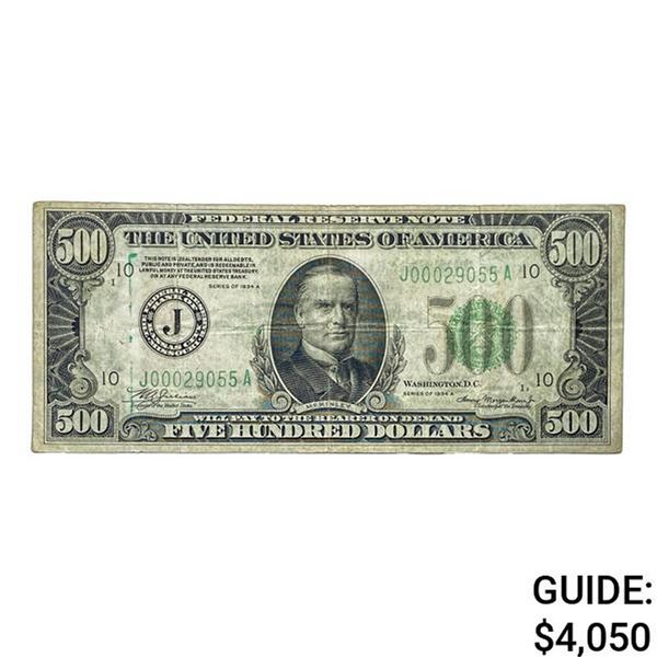 1934-A $500 Federal Reserve Note