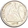 Image 1 : 1872 Seated Liberty Half Dime AU